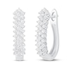 Thumbnail Image 0 of Diamond Hoop Earrings 1 ct tw Round-cut 10K White Gold