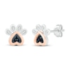 Thumbnail Image 0 of Diamond Paw Earrings 1/20 ct tw Sterling Silver & 10K Rose Gold