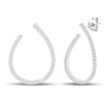 Diamond Earrings 1/2 ct tw Round-cut 10K White Gold