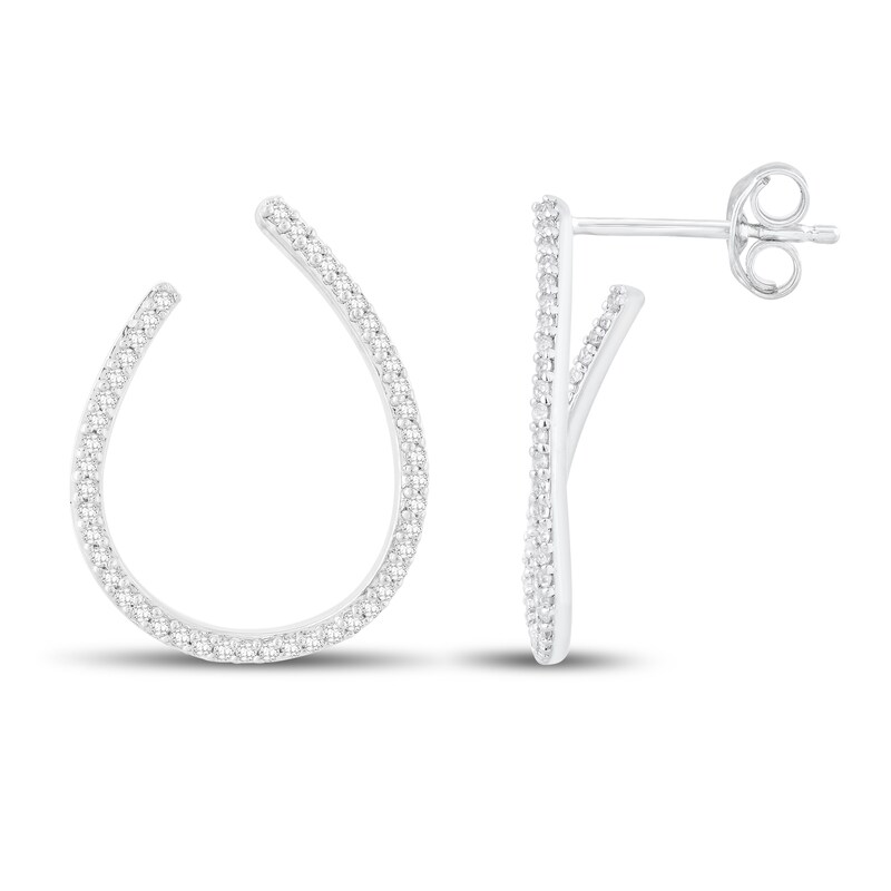 Diamond Earrings 1/2 ct tw Round-cut 10K White Gold