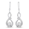 Thumbnail Image 1 of Diamond Dangle Earrings 1/5 ct tw Round-cut Sterling Silver