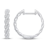 Thumbnail Image 0 of Circle of Gratitude Diamond Hoop Earrings 1/5 ct tw Round-cut 10K White Gold