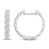Thumbnail Image 1 of Circle of Gratitude Diamond Hoop Earrings 1/5 ct tw Round-cut 10K White Gold