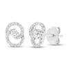 Thumbnail Image 1 of Encircled by Love Diamond Stud Earrings 1/4 ct tw Round-cut 10K White Gold