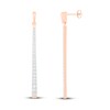 Diamond Drop Earrings 1/2 ct tw Round-Cut 10K Rose Gold