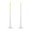 Thumbnail Image 3 of Diamond Drop Earrings 1/2 ct tw Round-Cut 10K Yellow Gold
