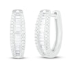 Thumbnail Image 0 of Diamond Hoop Earrings 5/8 ct tw Baguette/Round-Cut 10K White Gold