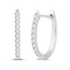 Thumbnail Image 0 of Diamond Hoop Earrings 1/4 ct tw Round-Cut 10K White Gold