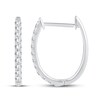 Thumbnail Image 1 of Diamond Hoop Earrings 1/4 ct tw Round-Cut 10K White Gold