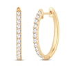 Thumbnail Image 1 of Diamond Hoop Earrings 1/2 ct tw Round-Cut 10K Yellow Gold