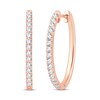 Thumbnail Image 0 of Diamond Hoop Earrings 3/4 ct tw Round-Cut 10K Rose Gold