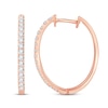 Thumbnail Image 2 of Diamond Hoop Earrings 3/4 ct tw Round-Cut 10K Rose Gold