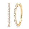 Thumbnail Image 0 of Diamond Hoop Earrings 3/4 ct tw Round-Cut 10K Yellow Gold