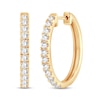 Thumbnail Image 1 of Diamond Hoop Earrings 1 ct tw Round-Cut 10K Yellow Gold