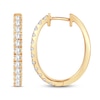 Thumbnail Image 2 of Diamond Hoop Earrings 1 ct tw Round-Cut 10K Yellow Gold