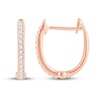 Thumbnail Image 2 of Diamond Hoop Earrings 1/8 ct tw Round-Cut 10K Rose Gold