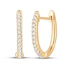 Thumbnail Image 1 of Diamond Hoop Earrings 1/8 ct tw Round-Cut 10K Yellow Gold