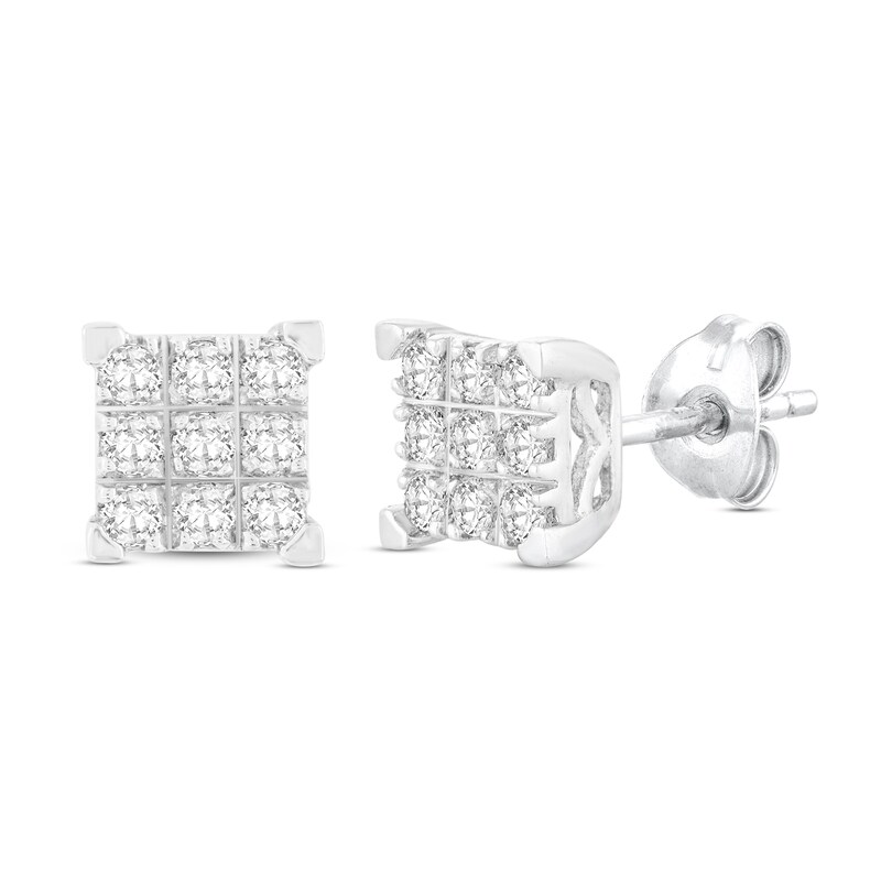 Diamond Earrings 1/4 ct tw 10K White Gold