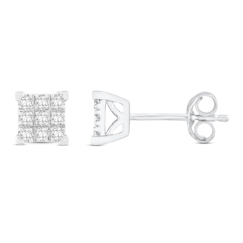 Diamond Earrings 1/4 ct tw 10K White Gold