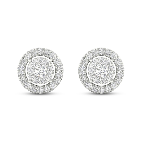Diamond Stud Earrings 1/4 ct tw Round-Cut 10K White Gold