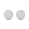 Thumbnail Image 1 of Diamond Halo Stud Earrings 1 ct tw Round-Cut 10K White Gold