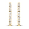 Thumbnail Image 2 of Diamond Hoop Earrings 3 ct tw Round-cut 10K Yellow Gold