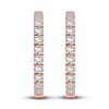 Thumbnail Image 2 of Diamond Hoop Earrings 3 ct tw Round-cut 10K Rose Gold
