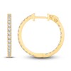 Thumbnail Image 0 of Diamond Hoop Earrings 2 ct tw Round-cut 10K Yellow Gold
