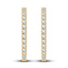 Thumbnail Image 1 of Diamond Hoop Earrings 2 ct tw Round-cut 10K Yellow Gold
