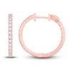 Thumbnail Image 1 of Diamond Hoop Earrings 2 ct tw Round-cut 10K Rose Gold