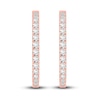 Thumbnail Image 2 of Diamond Hoop Earrings 2 ct tw Round-cut 10K Rose Gold