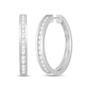 Thumbnail Image 1 of Diamond Hoop Earrings 1/2 ct tw Round-Cut 10K White Gold