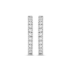 Thumbnail Image 2 of Diamond Hoop Earrings 1/2 ct tw Round-cut 10K White Gold