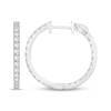 Thumbnail Image 1 of Diamond Hoop Earrings 2 ct tw Round-cut 10K White Gold