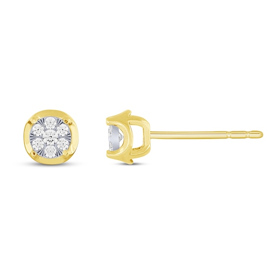 Diamond Stud Earrings 1/8 ct tw 10K Two-Tone Gold