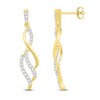 Thumbnail Image 2 of Diamond Dangle Earrings 1/5 ct tw 10K Yellow Gold