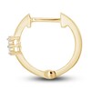 Diamond Hoop Earrings 1/10 ct tw Round-cut 10K Yellow Gold