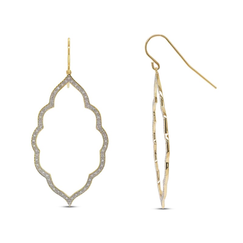 Diamond Dangle Earrings 1/4 ct tw 10K Yellow Gold