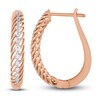 Thumbnail Image 0 of Diamond Hoop Earrings 1/4 ct tw Round-Cut 10K Rose Gold