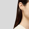 Thumbnail Image 2 of Diamond Hoop Earrings 1/4 ct tw Round-Cut 10K Rose Gold