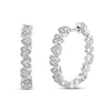 Thumbnail Image 0 of Diamond Heart Hoop Earrings 1/10 ct tw Round-cut Sterling Silver