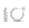 Thumbnail Image 1 of Diamond Hoop Earrings 1/3 ct tw Round-Cut 10K White Gold