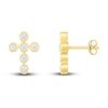Thumbnail Image 2 of Diamond Bezel Cross Earrings 1/10 ct tw 10K Yellow Gold