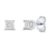 Thumbnail Image 0 of Diamond Solitaire Earrings 3/8 ct tw Princess-cut Sterling Silver (J/I3)