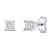Thumbnail Image 1 of Diamond Solitaire Earrings 3/8 ct tw Princess-cut Sterling Silver (J/I3)