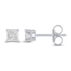 Thumbnail Image 1 of Diamond Solitaire Earrings 3/8 ct tw Princess-cut Sterling Silver (J/I3)