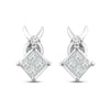 Thumbnail Image 0 of XO from KAY Diamond Earrings 1/4 ct tw Round & Princess-cut 10K White Gold