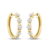Thumbnail Image 0 of XO from KAY Diamond Hoop Earrings 1/2 ct tw Round-cut 10K Yellow Gold