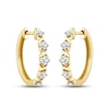 Thumbnail Image 0 of XO from KAY Diamond Hoop Earrings 1/2 ct tw Round-cut 10K Yellow Gold