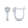 Thumbnail Image 1 of Diamond Hoop Earrings 1/10 ct tw Round-cut Sterling Silver